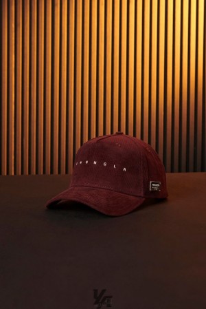 Sombreros YoungLA Corduroy Hats Hombre Burdeos | 82LTGHRBJ