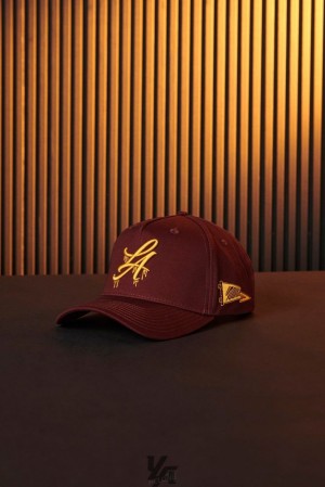 Sombreros YoungLA Drip Hats Hombre Burdeos | 95NQMAFLC