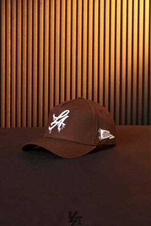 Sombreros YoungLA Drip Hats Hombre Marrones | 45QWVINXH