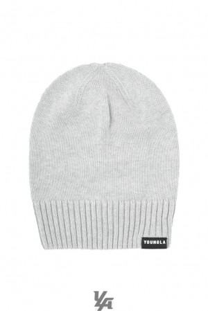 Sombreros YoungLA Essential Beanies Hombre Gris | 12IGAFWHO