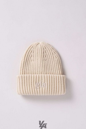 Sombreros YoungLA Metal Collection Beanies Hombre Blancas | 24KCQBLAI