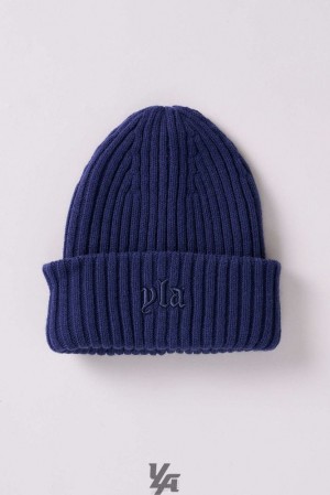 Sombreros YoungLA Metal Collection Beanies Hombre Azul Marino | 70TPLMUSQ
