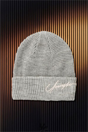 Sombreros YoungLA Signature Beanies Hombre Gris | 47DLZRWFN