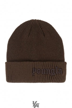 Sombreros YoungLA Testament Beanies Hombre Marrones | 19POJGZDC