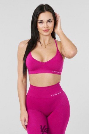 Sujetador Deportivo YoungLA Core Seamless Sports Bra Mujer Burdeos | 51LTZPUQO