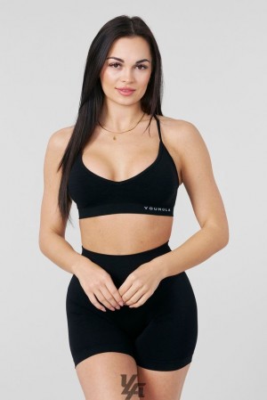 Sujetador Deportivo YoungLA Core Seamless Sports Bra Mujer Negras | 36XBYJOHT