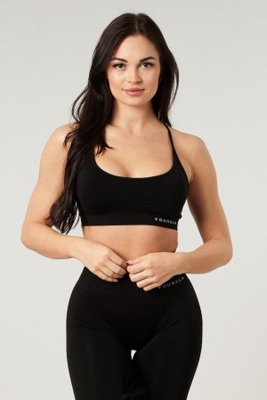 Sujetador Deportivo YoungLA Core Seamless Scoop Neck Bra Mujer Negras | 19EWFXJPA