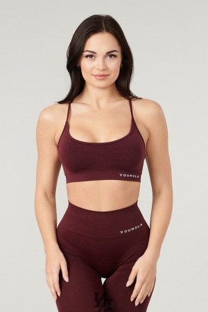 Sujetador Deportivo YoungLA Core Seamless Scoop Neck Bra Mujer Burdeos | 09TEVZGOJ