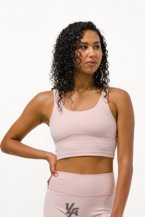 Sujetador Deportivo YoungLA Level-up Sports Bra Mujer Rosas | 06TJRPHDA