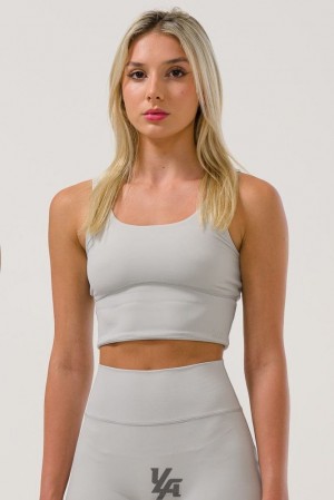 Sujetador Deportivo YoungLA Level-up Sports Bra Mujer Gris | 01VERQIPD
