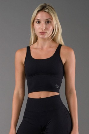 Sujetador Deportivo YoungLA Level-up Sports Bra Mujer Negras | 65GDCILRU