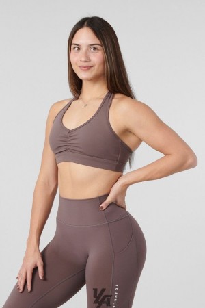 Sujetador Deportivo YoungLA Power Backless Sports Bra Mujer Moradas | 51QMOPLDT