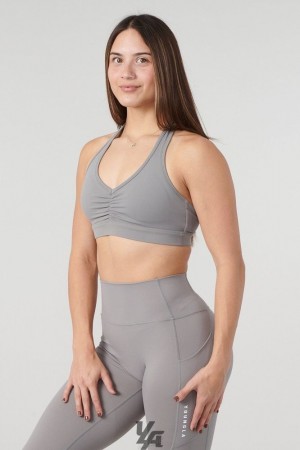 Sujetador Deportivo YoungLA Power Backless Sports Bra Mujer Gris | 54VDUQBTA