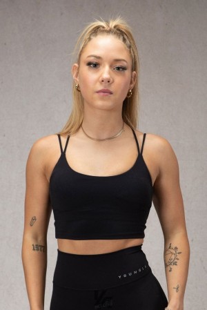 Sujetador Deportivo YoungLA Progress Sports Bra Mujer Negras | 31HZVDQOK