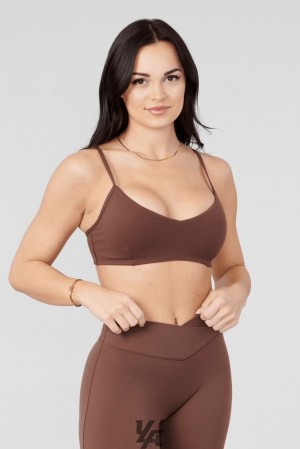 Sujetador Deportivo YoungLA Vital Sports Bra Mujer Chocolate | 54TOEQNCF