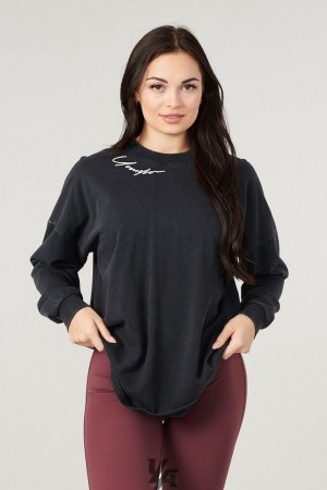 Tops YoungLA Emblem Long Sleeve Tee Mujer Negras | 56EXZCTAO