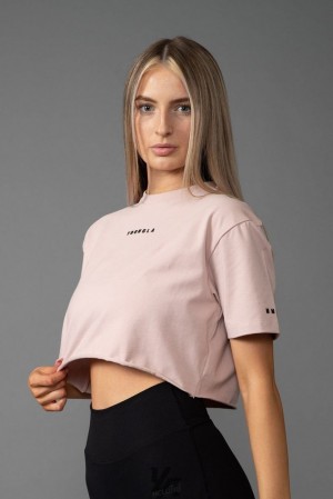 Tops YoungLA Established Cropped T-shirt Mujer Rosas | 70UNGRKFW