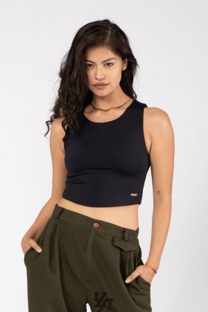 Tops YoungLA Full Cover Crop Tank Mujer Negras | 41JOMWNZL