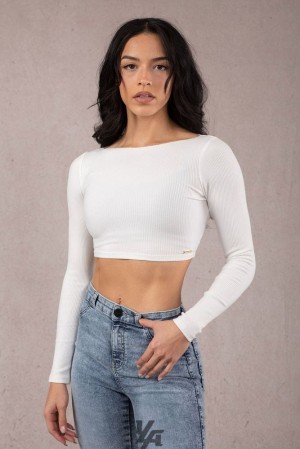 Tops YoungLA Grace Cropped Top Mujer Coconut Milk | 12BFGYVRW