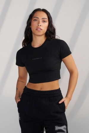 Tops YoungLA Og Baby Tee Mujer Negras | 46FXUTHOI